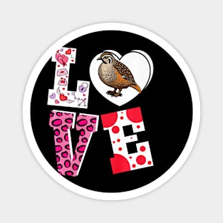 Love Quail Bird Girls Boys Gifts Funny Valentine Premium Magnet